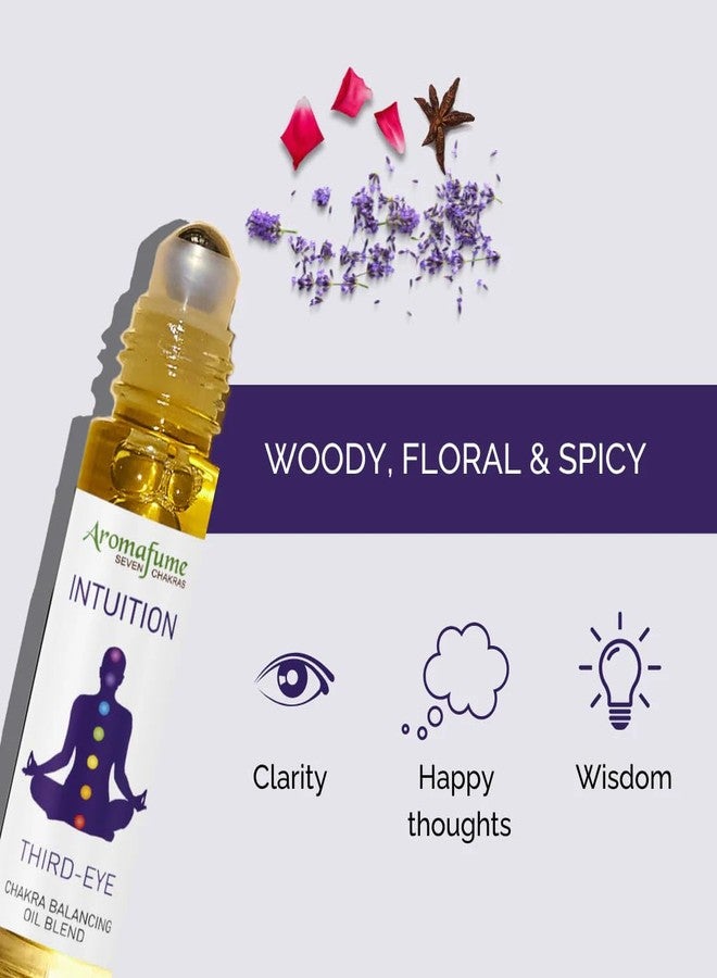 Aromafume Third Eye Chakra Essential Oil Roll-On Blend by Aromafume | 10ml/0.33 fl oz | Ajna | Aromatherapy Oils for Chakra Balance | Rose & Juniper Extracts | Amethyst Incense for Meditation, Yoga, Reiki - Image 2